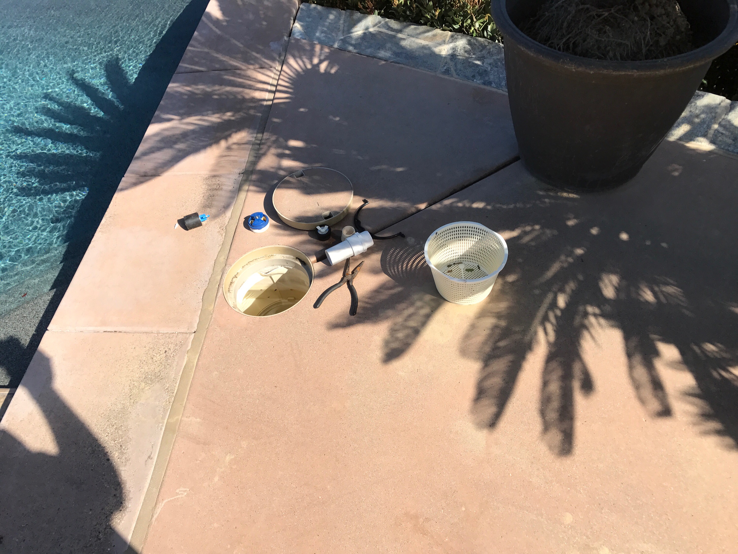 leaking skimmer above ground pool